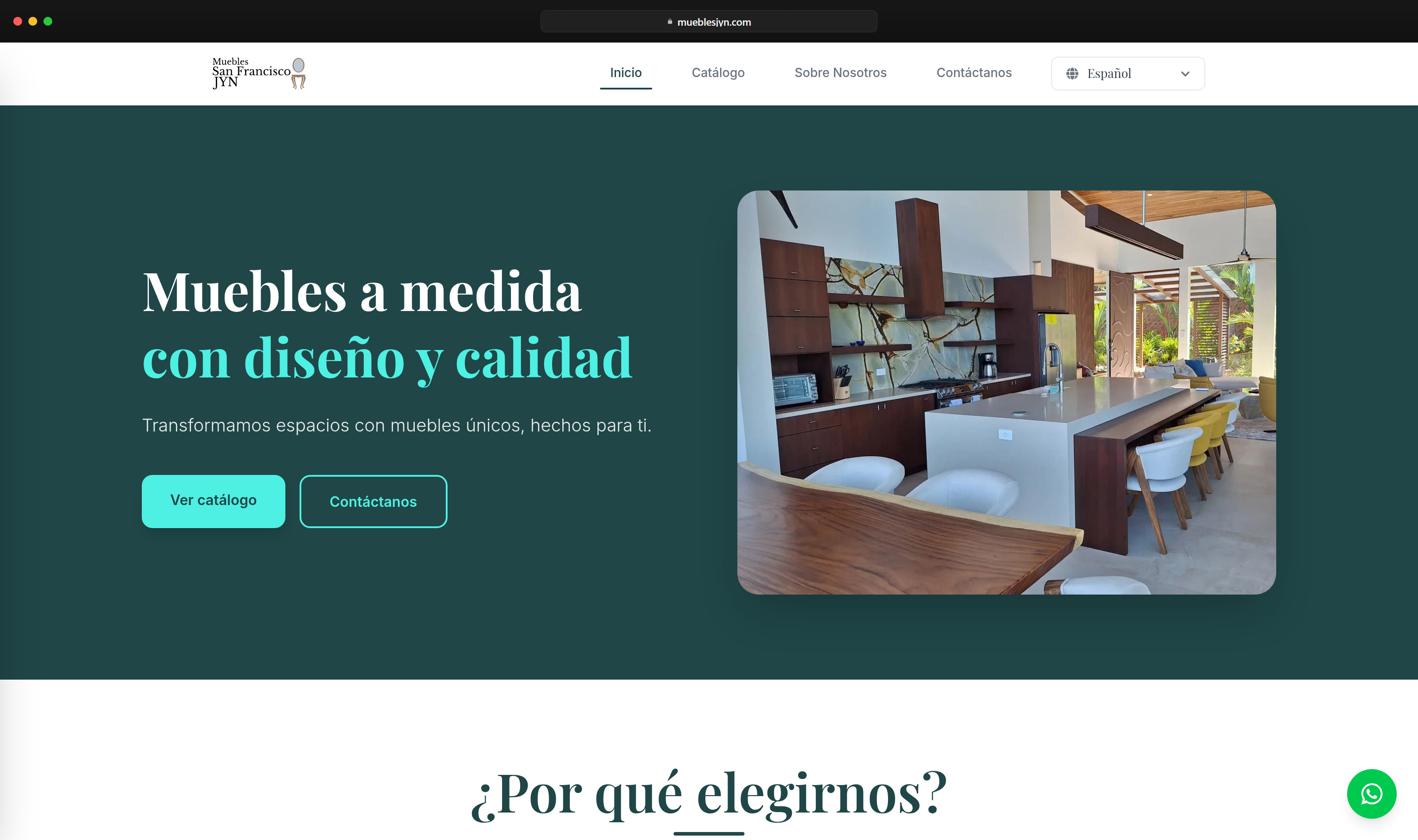 Main homepage view